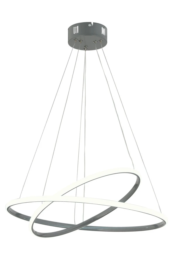 Dekorluna Bernardo 50x40 Büyük Çember Füme Modern Sarkıt Led Avize - 3