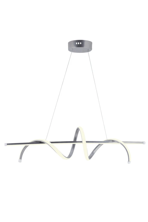 Pane Krom Modern Led Avize Beyaz Işık Salon Mutfak Oda Hol Ledli Avize Yemek Masası Led Avize - 3