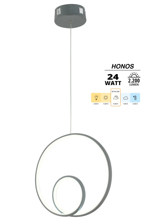 Dekorluna Juno Füme Modern Sarkıt Led Avize - 2