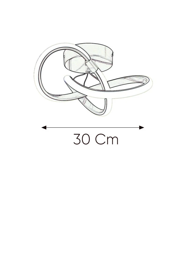 Dekorluna Sofia Modern Plafonyer Füme Tavana Sıfır Beyaz Işık Salon Mutfak Hol Led Avize - 3