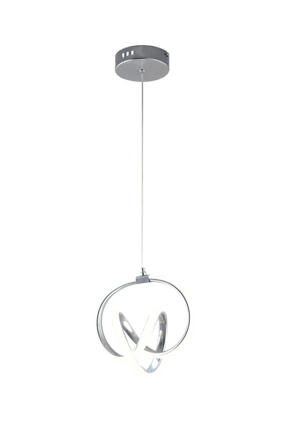Dekorluna Venita Krom Modern Sarkıt Led Avize Beyaz Işık Salon Mutfak Oda Hol Ledli Avize - 3