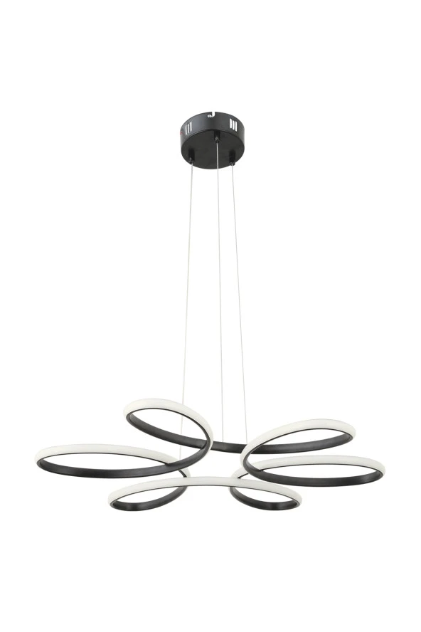 Dekorluna Flora Siyah Modern Sarkıt Led Avize - 3