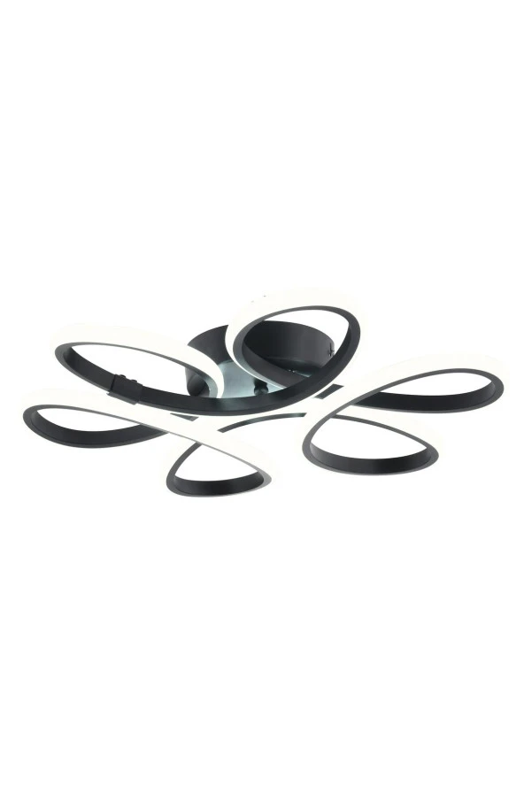 Dekorluna Alis Modern Siyah Plafonyer Tavana Beyaz Işık Sıfır Salon Mutfak Yatak Odası Led Avize - 5