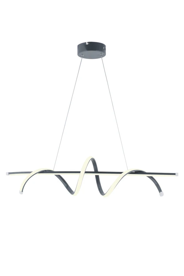 Dekorluna Pane Füme Modern Led Avize Beyaz Işık Salon Mutfak Oda Hol Ledli Avize Yemek Masası Led Avize - 2