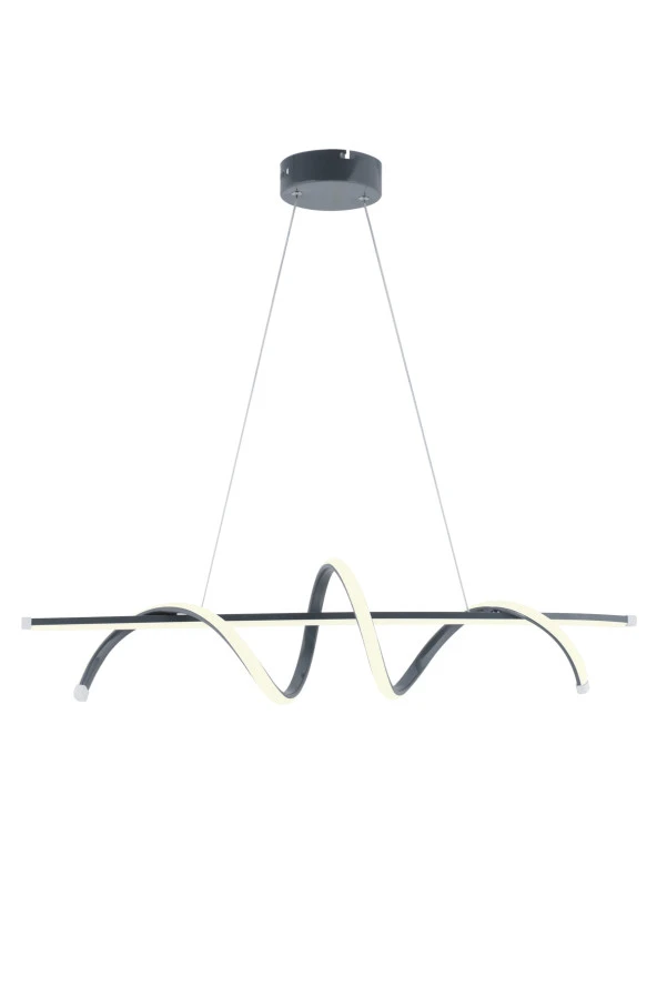 Dekorluna Pane Füme Modern Led Avize Beyaz Işık Salon Mutfak Oda Hol Ledli Avize Yemek Masası Led Avize - 3