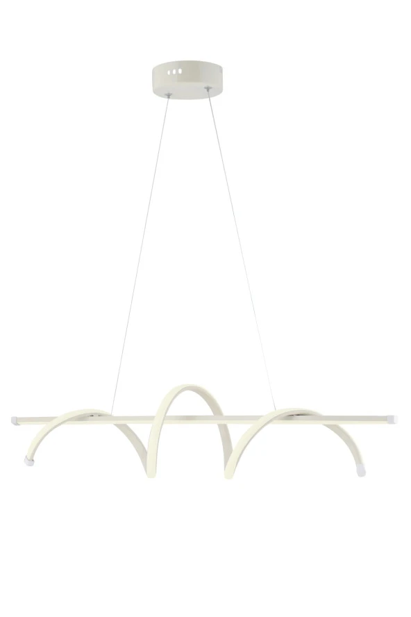 Dekorluna Pane Krem Modern Led Avize Beyaz Işık Salon Mutfak Oda Hol Ledli Avize Yemek Masası Led Avize - 2
