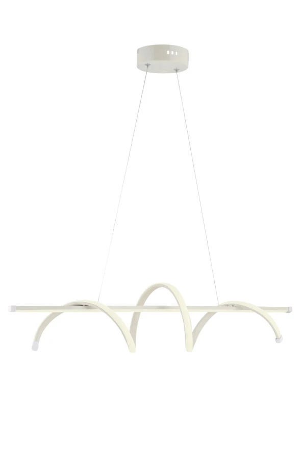 Dekorluna Pane Krem Modern Led Avize Beyaz Işık Salon Mutfak Oda Hol Ledli Avize Yemek Masası Led Avize - 3