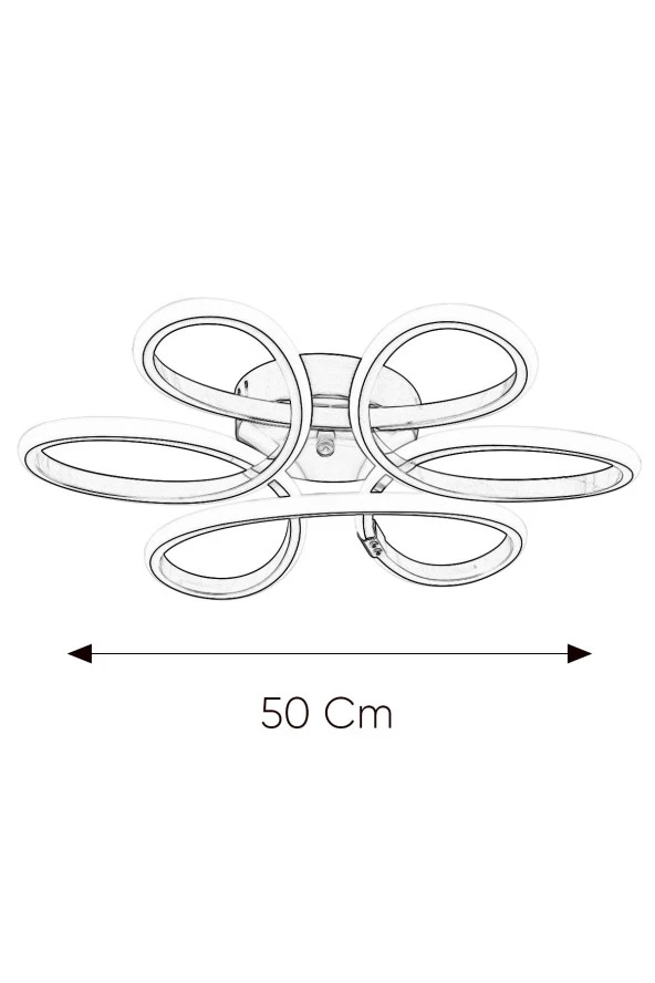 Dekorluna Alis Modern Eskitme Plafonyer Tavana Sıfır Gün Işığı Işık Salon Mutfak Yatak Odası Led Avize - 3