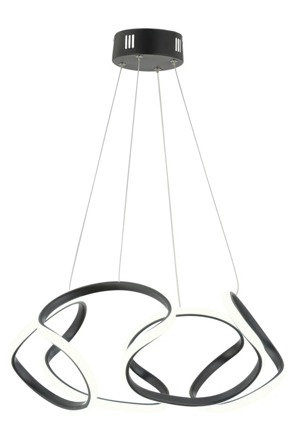 Dekorluna Honos Siyah Modern Sarkıt Led Avize Salon Mutfak Oda Hol Ledli Avize - 6