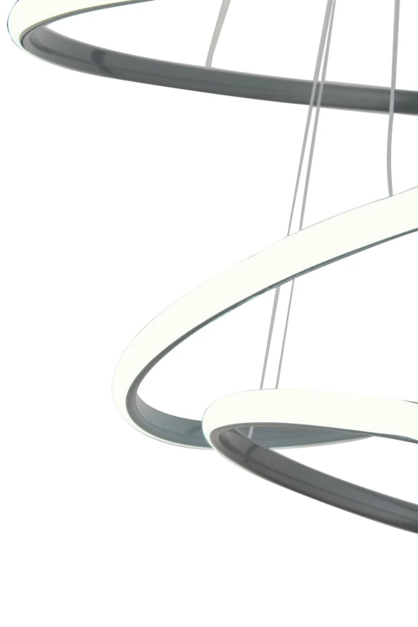 Dekorluna Darcy 50x40x30 Büyük Çember Füme Modern Sarkıt Led Avize - 3