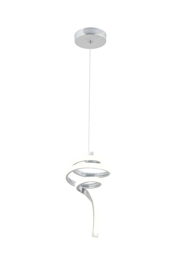 Dekorluna Linda Krom Modern Sarkıt Led Avize Beyaz Işık Salon Mutfak Oda Hol Ledli Avize - 3