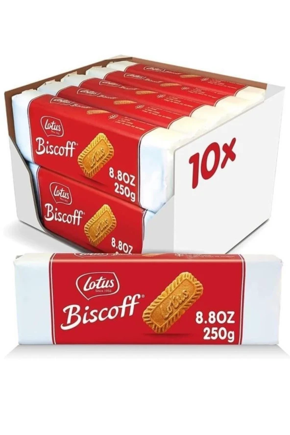 Lotus Biscoff Karamelize Bisküvi 250 Gr X 10 Adet 250gr