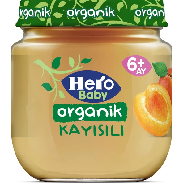 Hero Baby Kavanoz Maması 120GR Organik Kayısılı