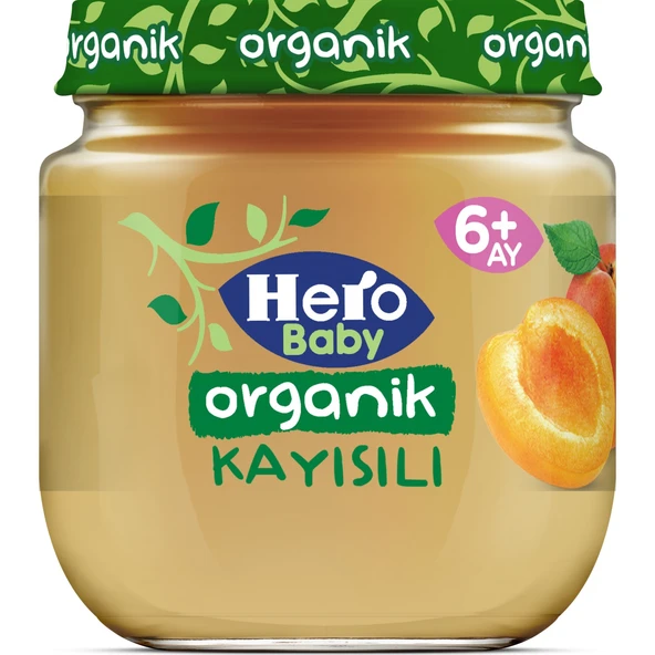 Hero Baby Kavanoz Maması 120GR Organik Kayısılı