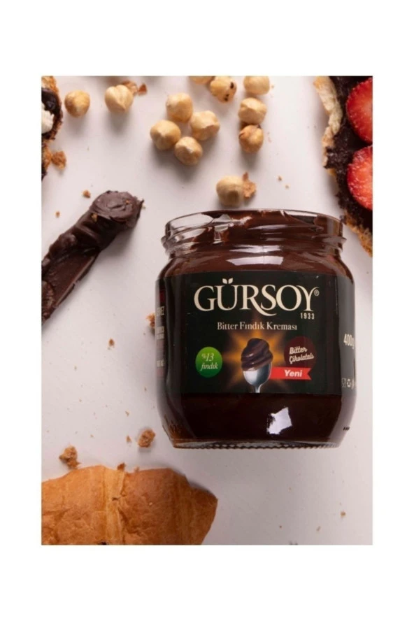 Gürsoy Sütlü Fındık Kreması 400 G & Bitter Kakaolu Fındık Kreması 400 G - 2
