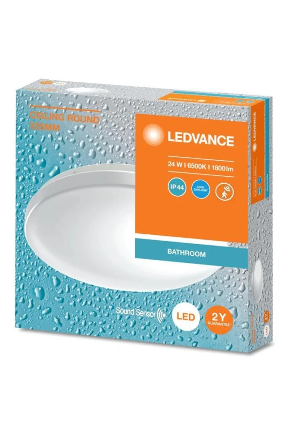 Ledvance 24W Ses Sensörlü Led Plafonyer 6500K Beyaz Işık 32,5 cm Tavan Armatür