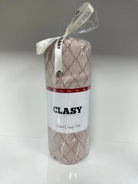 Clasy Ranforce Lastikli Çarşaf Seti Tek Kişilik Çizgili Sütlü Kahve flz2