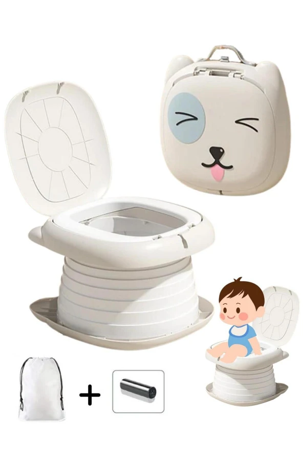 Cat Potty Katlanabilir Çocuk Tuvaleti, Çok Fonksiyonlu Taşınabilir Alıştırma Lazımlığı