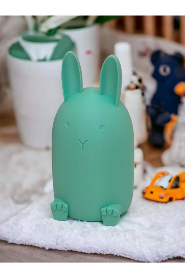 Sevimli Tavşan Kumbara, Tasarrufun Eğlenceli Yolu, Çocuk odaları için şık bir Dekoratif-Yeşil