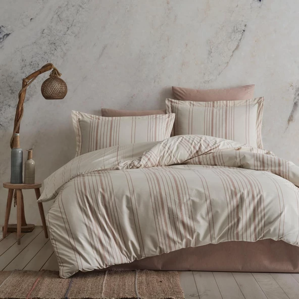 Soley | Agna | %100 Pamuklu İpliği Boyalı King Size Nevresim Takımı - 9