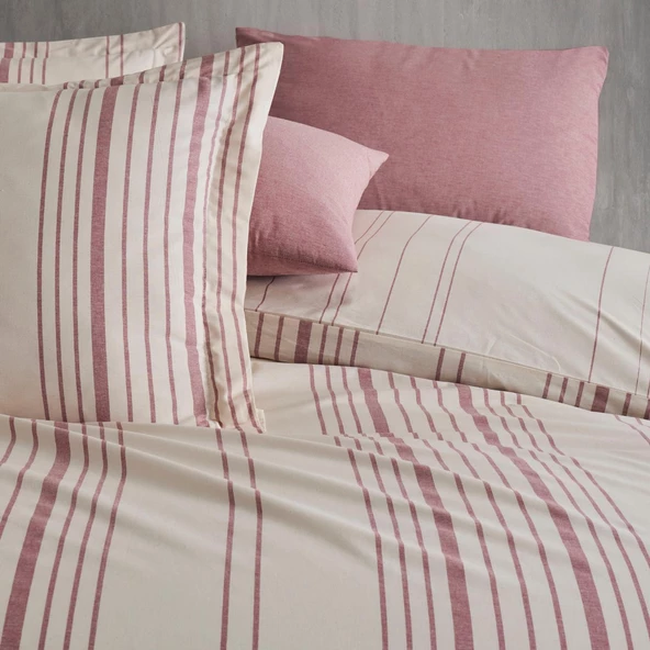 Soley | Agna | %100 Pamuklu İpliği Boyalı King Size Nevresim Takımı - 2