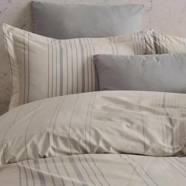Soley | Agna | %100 Pamuklu İpliği Boyalı King Size Nevresim Takımı - 6
