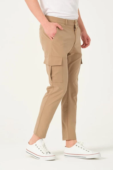 Erkek Regular Fit Kargo Cepli Jogger Spor Pantolon - 11