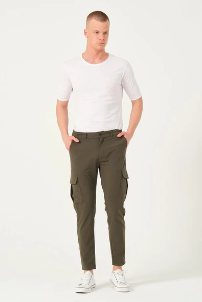Erkek Regular Fit Kargo Cepli Jogger Spor Pantolon - 10