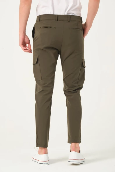 Erkek Regular Fit Kargo Cepli Jogger Spor Pantolon - 8