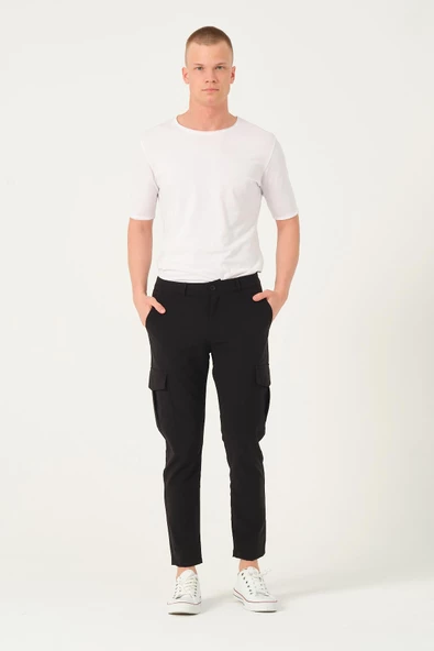 Erkek Regular Fit Kargo Cepli Jogger Spor Pantolon - 5