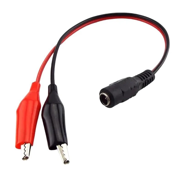 Powermaster 5.5x2.5mm Dişi To Krokodil Çevirici 25Cm Kablo Adaptör Girişini Akü Maşasına Çevirici Dönüştürücü ürün görseli 1