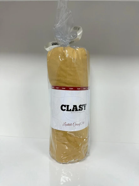 Clasy Ranforce Lastikli Çarşaf Seti Tek Kişilik Hardal - 1