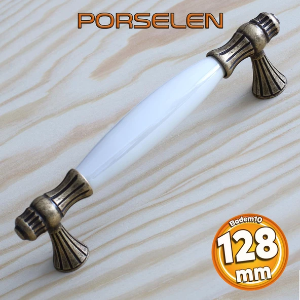 Gerçek Sedef Eskitme Antik Sarı 128 mm Mobilya Mutfak Çekmece Dolap Dolabı Kulpu Kulbu Kulpları