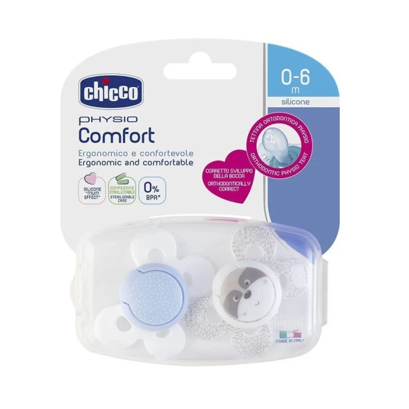 Chicco Physio Comfort Silikon Emzik 2li 0-6m 0+ Ay Erkek - Resim 2