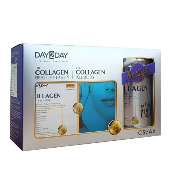Day2Day Collagen Beauty Elastin 30 Tablet + Day2Day Collagen All Body 100 gr Hediye
