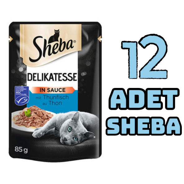 SHEBA Ton Balıklı Yaş Kedi Maması 85 gr (12 Paket)