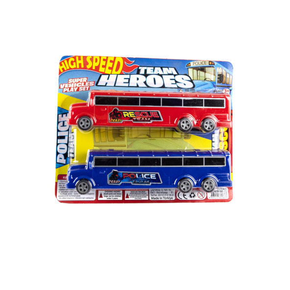 Oyuncak Otobüs İkili Set 23 Cm - 4