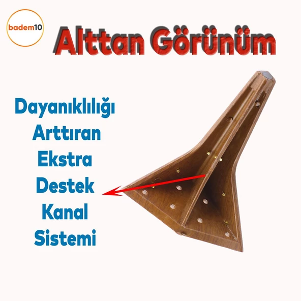 Empoli Lüks Mobilya Oturma Grubu Kanepe Sehpa TV Ünite Koltuk Ayağı Baza Ayakları Ceviz Altın 16 cm - 4