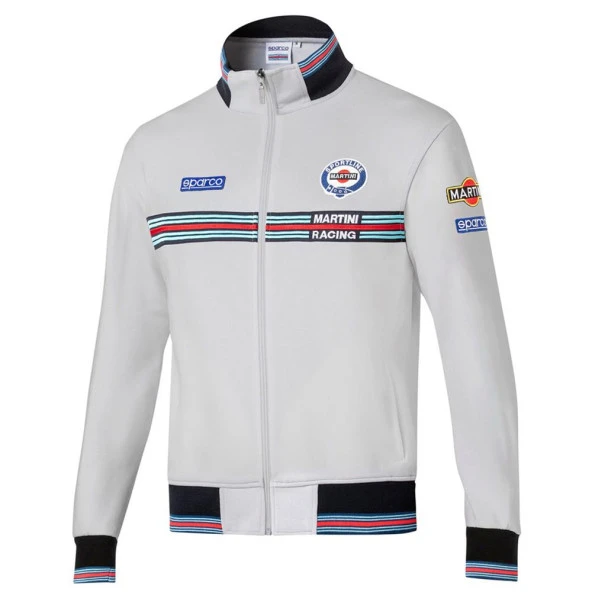 SPARCO MARTİNİ RACİNG FELPA FULL ZIP BEYAZ CEKET  XL  BEDEN