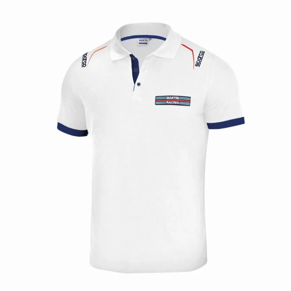 SPARCO MARTİNİ RACİNG POLO EMBROIDERIES BEYAZ T-SHİRT  L  BEDEN