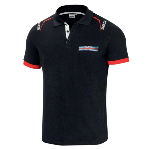 SPARCO MARTİNİ RACİNG POLO EMBROIDERIES SİYAH T-SHİRT  S  BEDEN
