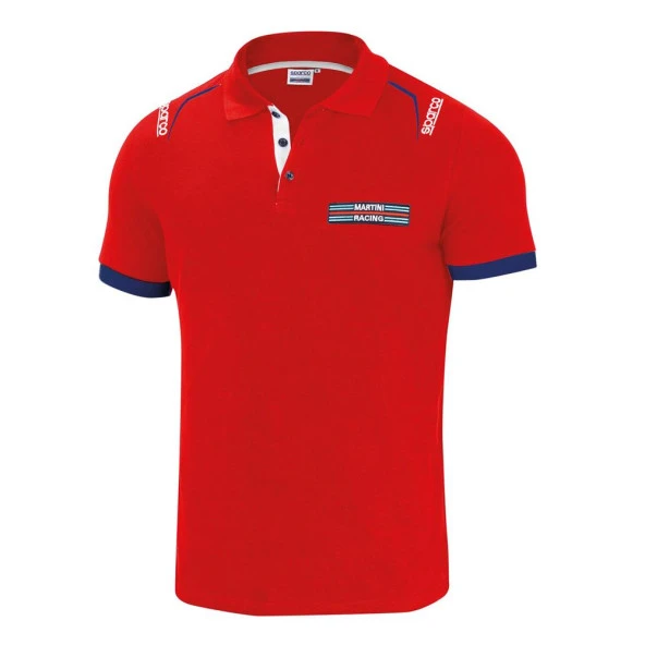SPARCO MARTİNİ RACİNG POLO EMBROIDERIES KIRMIZI T-SHİRT  S  BEDEN