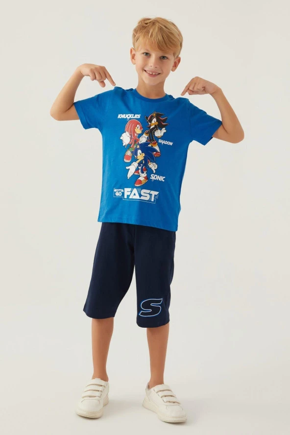 Arnetta Erkek Çocuk Sonic Cobalt Kısa Kol Pijama Takımı 16983