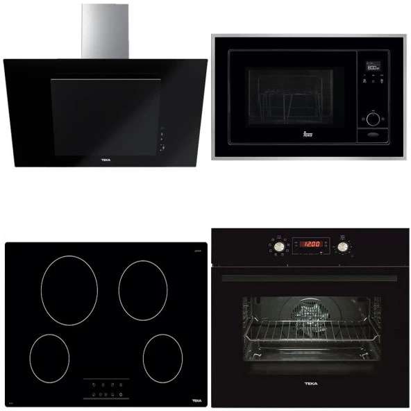 Teka Ankastre Set (DVT 98660 BK+TB 770+HAK 629 BK AUTO+ML 820)