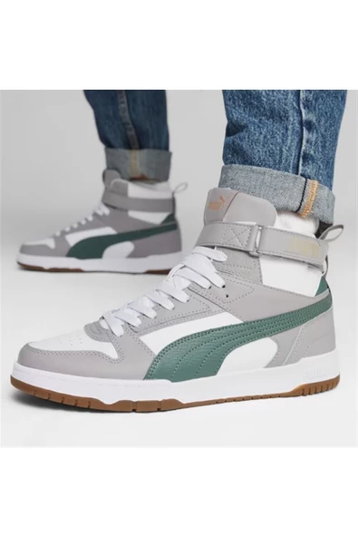 Puma RBD Game - Erkek White-Eucalyptus-Gray Bilekli Spor Ayakkabı - 385839 17 - 2