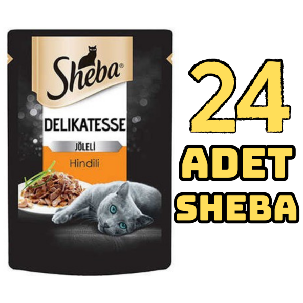 SHEBA Hindili Yaş Kedi Maması 85 gr (24 Paket)