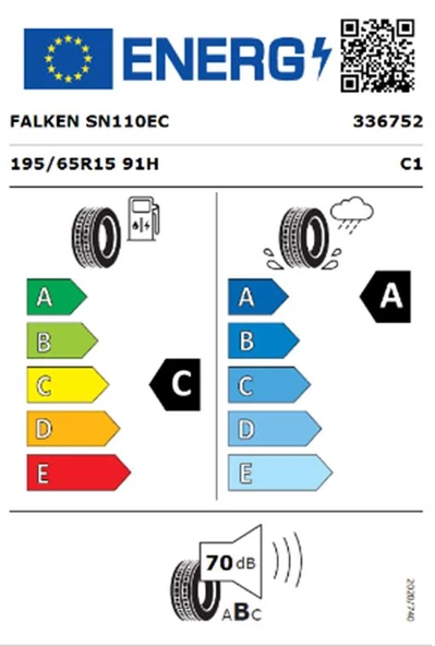 Falken 195/65 R15 TL 91H SINCERA SN110 ECORUN Yaz Lastiği (Üretim Tarihi:2024) - 2