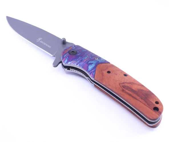 Browning Bulut Desen Baskı Katlanır Kamp Çakısı