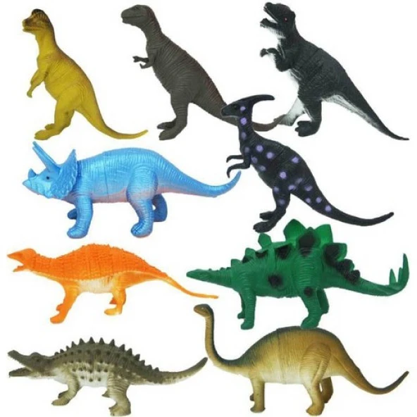 Sunman Dinozorların Dünyası 9'lu Hayvan Oyun Seti (Herbiri 15 Cm)