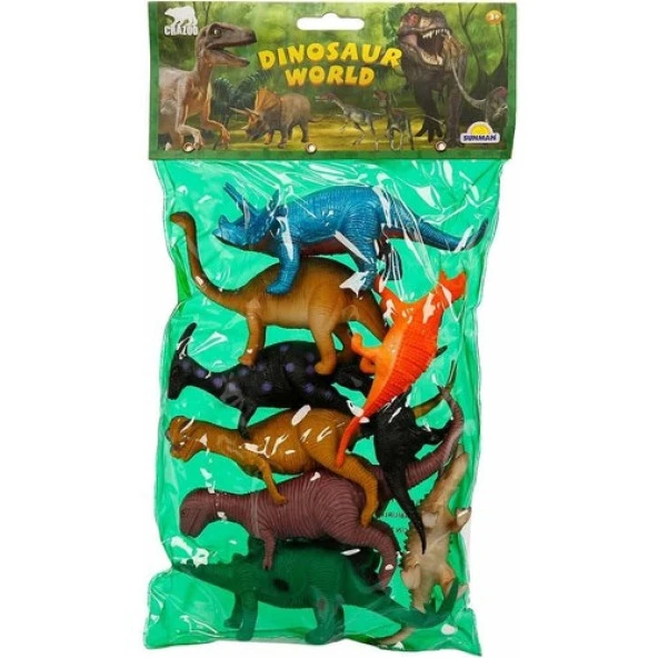 Sunman Dinozorların Dünyası 9'lu Hayvan Oyun Seti (Herbiri 15 Cm) - 2